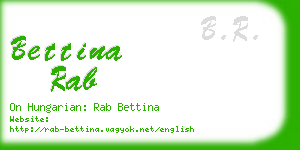 bettina rab business card